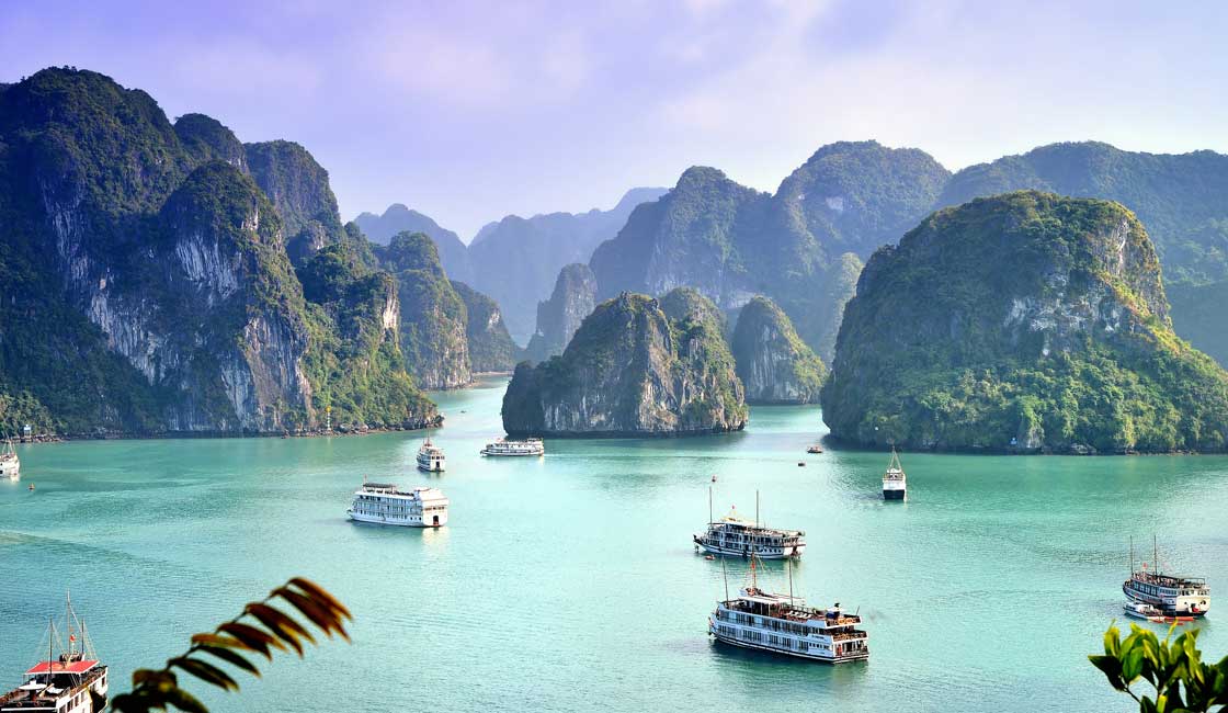 Ships in Halong Bay